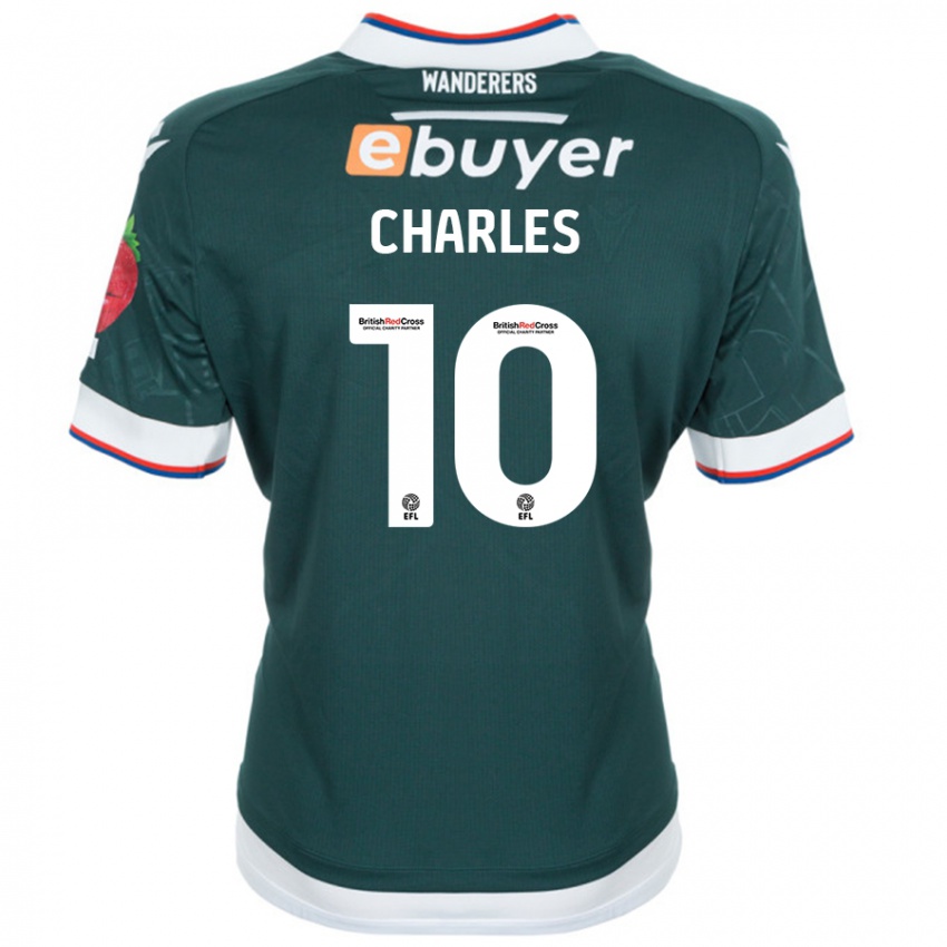 Niño Camiseta Dion Charles #10 Verde Oscuro 2ª Equipación 2024/25 La Camisa México