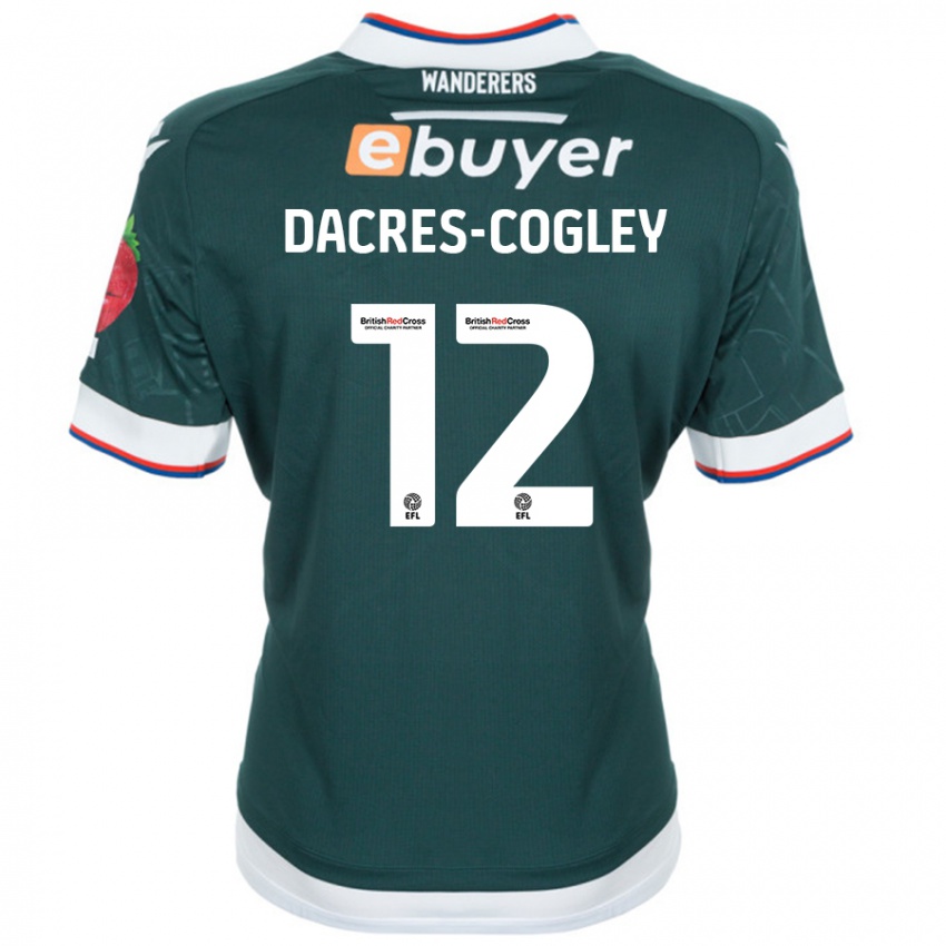 Niño Camiseta Josh Dacres-Cogley #12 Verde Oscuro 2ª Equipación 2024/25 La Camisa México