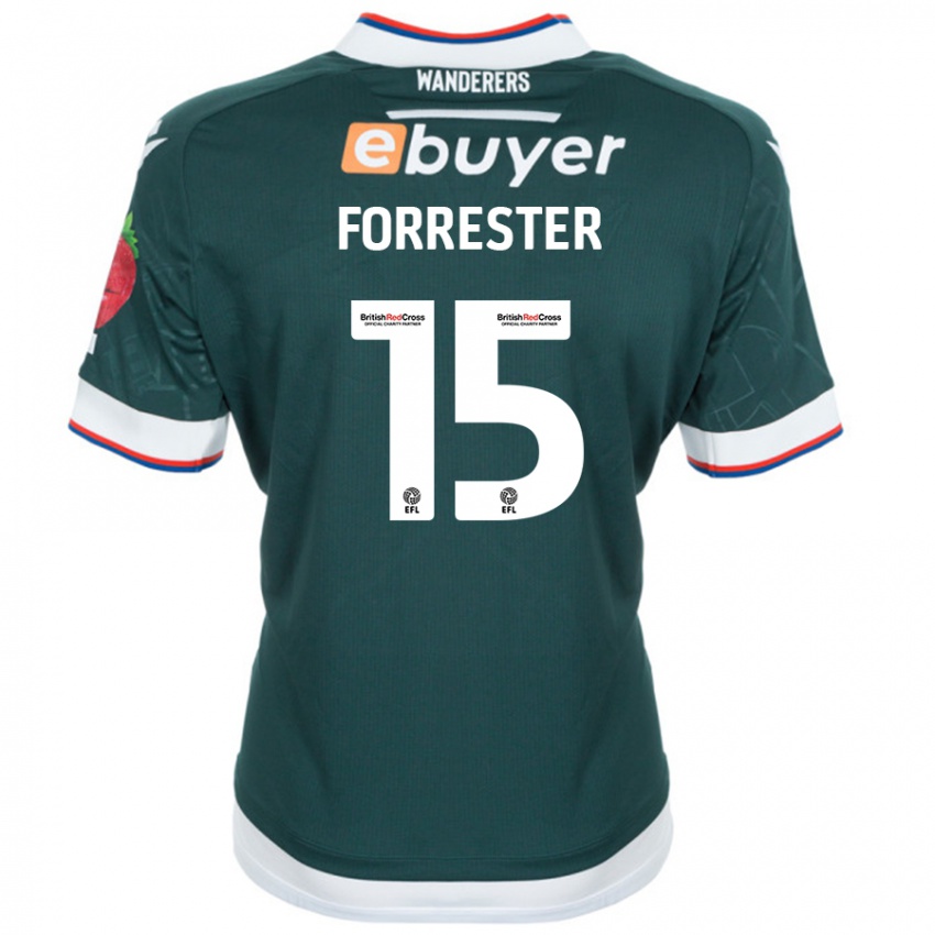 Niño Camiseta Will Forrester #15 Verde Oscuro 2ª Equipación 2024/25 La Camisa México