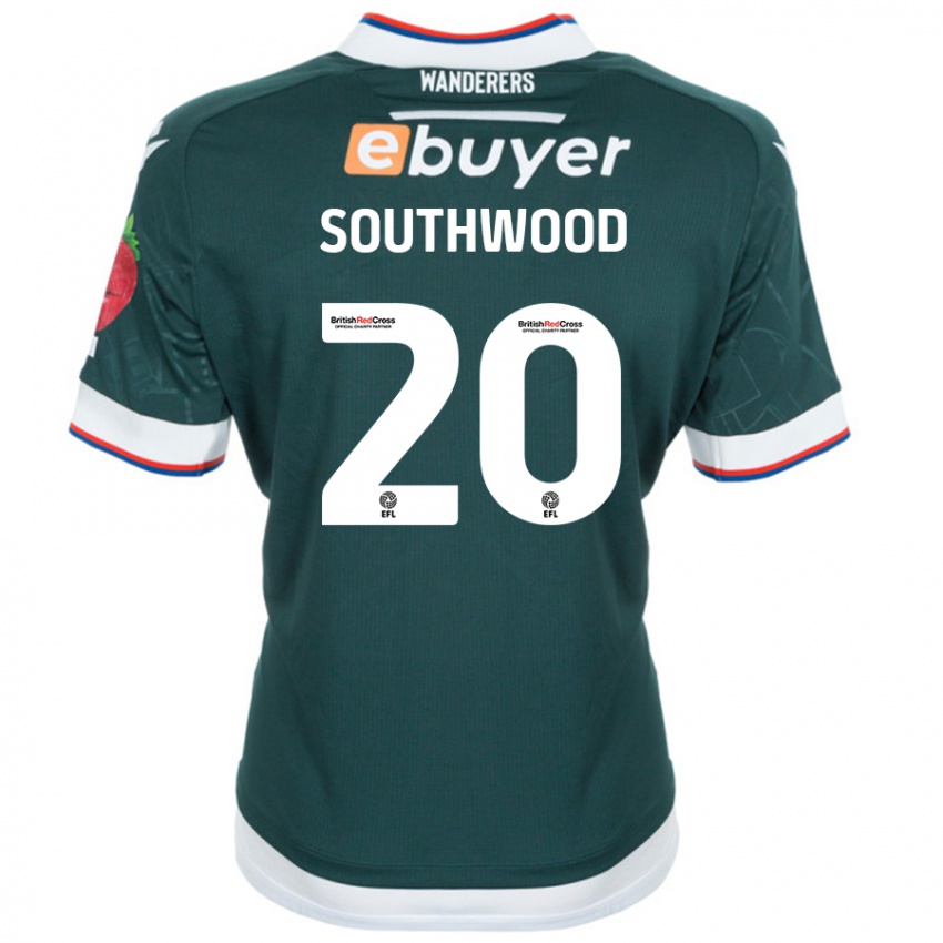 Niño Camiseta Luke Southwood #20 Verde Oscuro 2ª Equipación 2024/25 La Camisa México