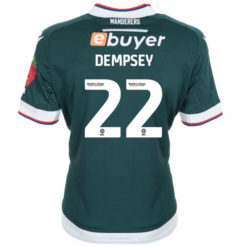 Niño Camiseta Kyle Dempsey #22 Verde Oscuro 2ª Equipación 2024/25 La Camisa México