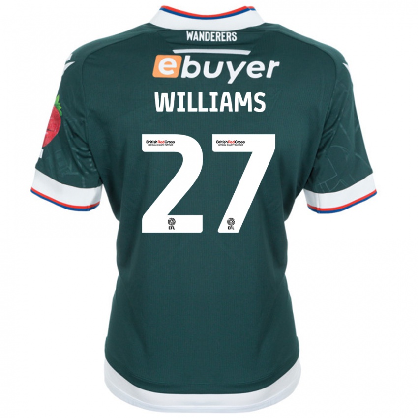 Niño Camiseta Randell Williams #27 Verde Oscuro 2ª Equipación 2024/25 La Camisa México