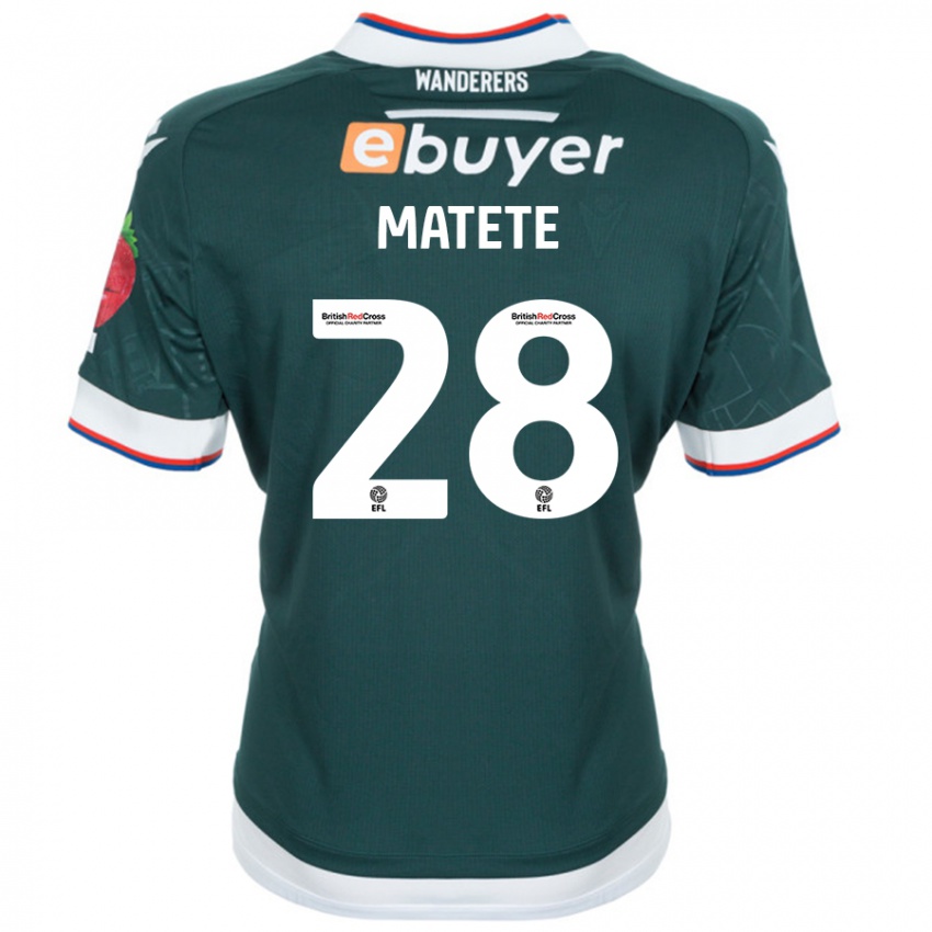 Niño Camiseta Jay Matete #28 Verde Oscuro 2ª Equipación 2024/25 La Camisa México