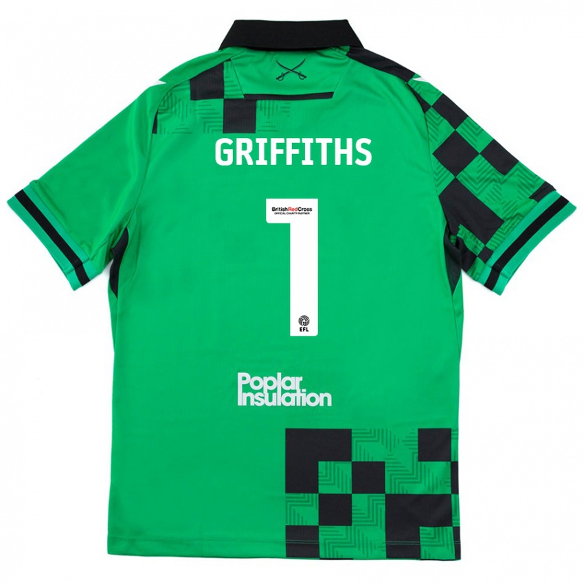 Niño Camiseta Josh Griffiths #1 Verde Negro 2ª Equipación 2024/25 La Camisa México