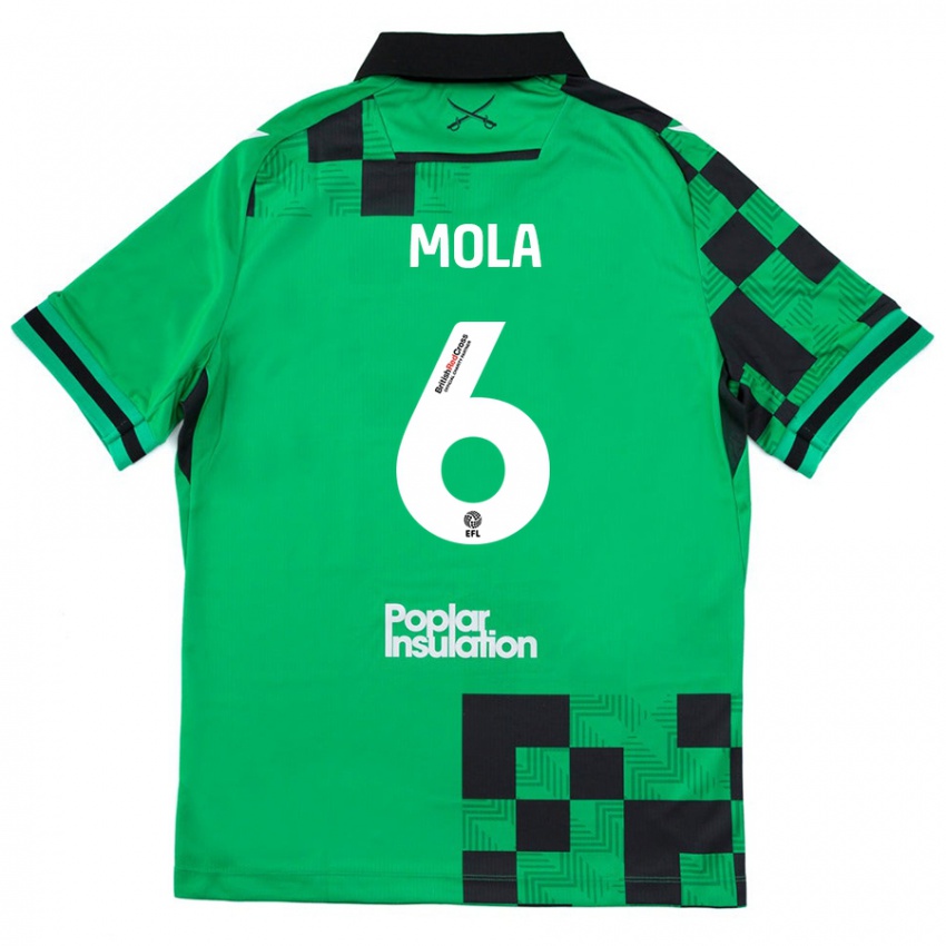 Niño Camiseta Clinton Mola #6 Verde Negro 2ª Equipación 2024/25 La Camisa México