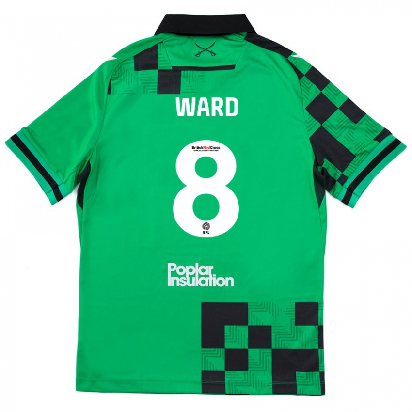 Niño Camiseta Grant Ward #8 Verde Negro 2ª Equipación 2024/25 La Camisa México