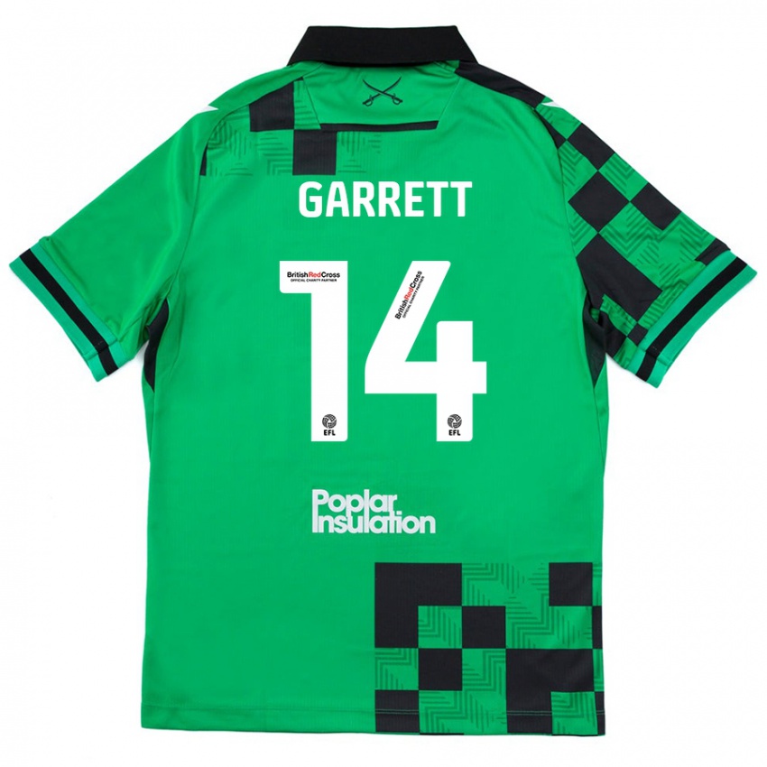 Niño Camiseta Jake Garrett #14 Verde Negro 2ª Equipación 2024/25 La Camisa México