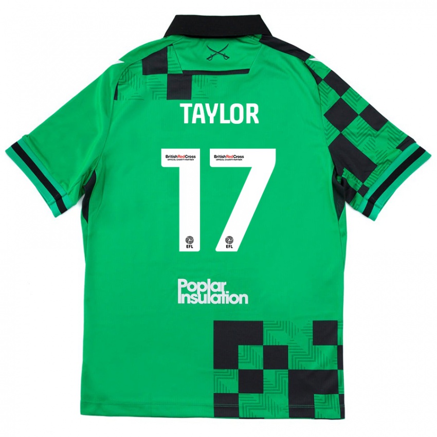 Niño Camiseta Connor Taylor #17 Verde Negro 2ª Equipación 2024/25 La Camisa México