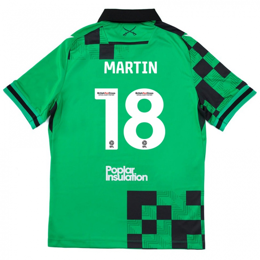 Niño Camiseta Chris Martin #18 Verde Negro 2ª Equipación 2024/25 La Camisa México