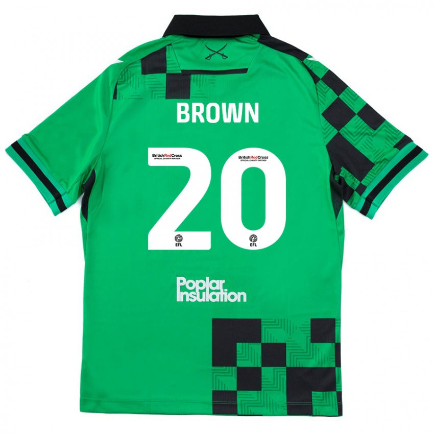 Niño Camiseta Jevani Brown #20 Verde Negro 2ª Equipación 2024/25 La Camisa México