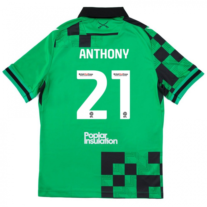 Niño Camiseta Micah Anthony #21 Verde Negro 2ª Equipación 2024/25 La Camisa México