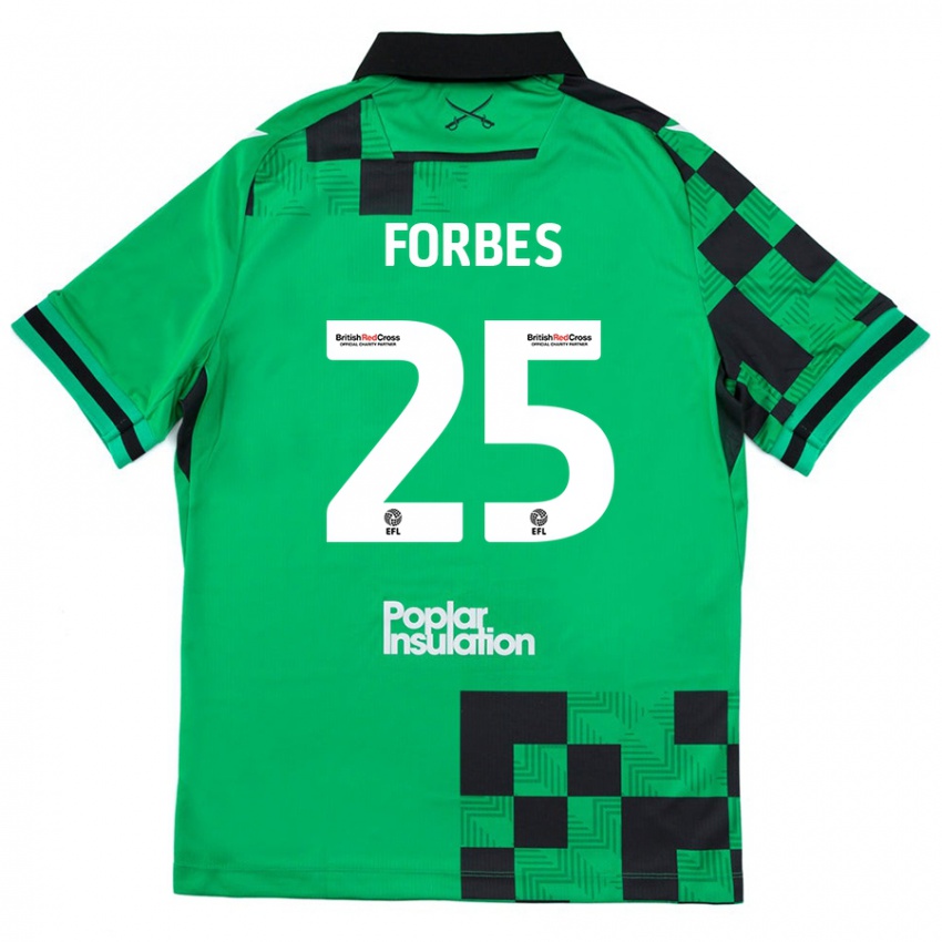 Niño Camiseta Michael Forbes #25 Verde Negro 2ª Equipación 2024/25 La Camisa México