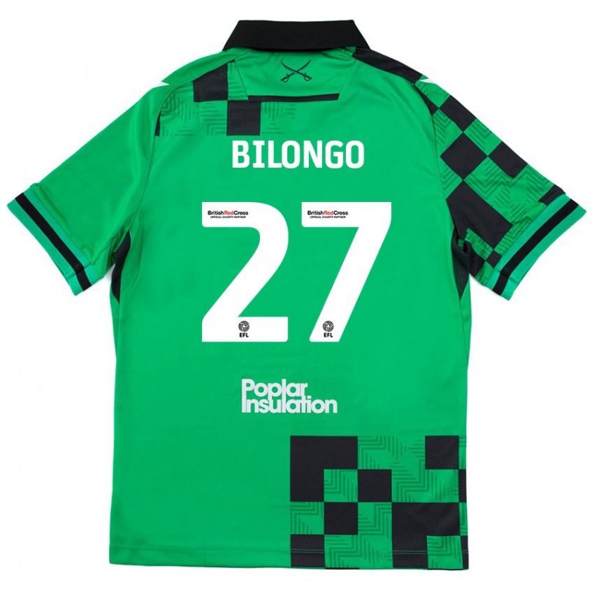 Niño Camiseta Bryant Bilongo #27 Verde Negro 2ª Equipación 2024/25 La Camisa México