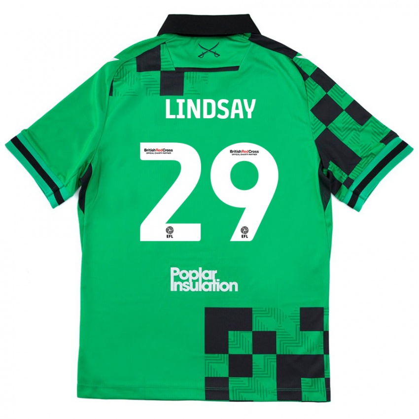 Niño Camiseta Jamie Lindsay #29 Verde Negro 2ª Equipación 2024/25 La Camisa México