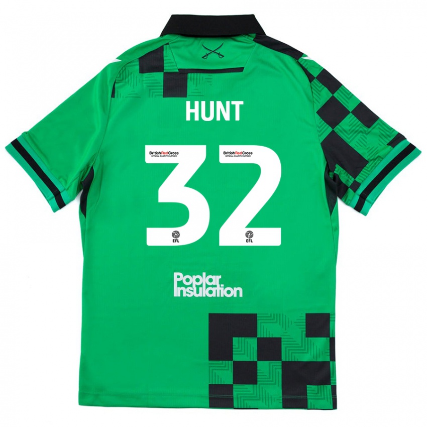 Niño Camiseta Jack Hunt #32 Verde Negro 2ª Equipación 2024/25 La Camisa México