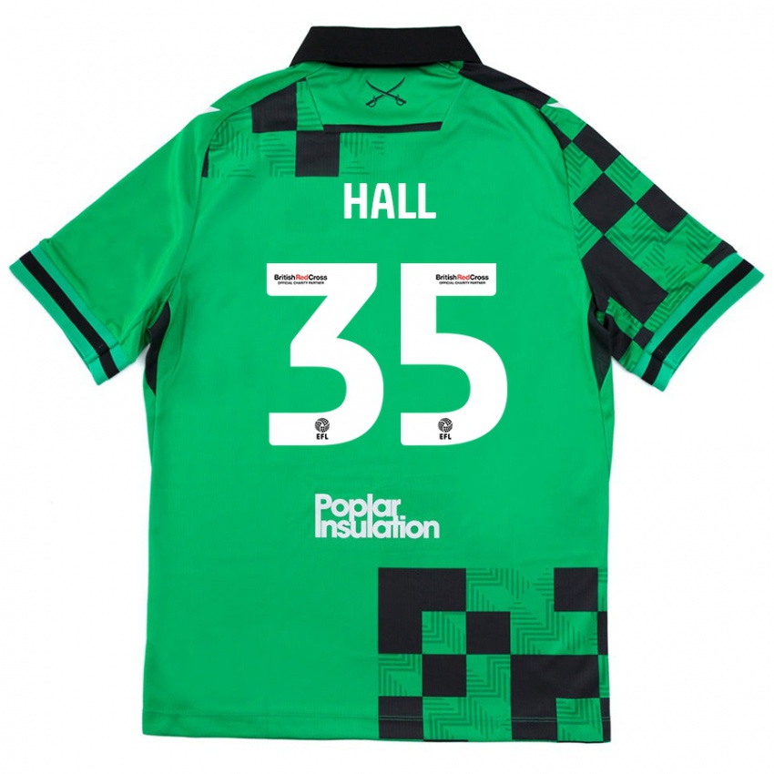 Niño Camiseta Matt Hall #35 Verde Negro 2ª Equipación 2024/25 La Camisa México