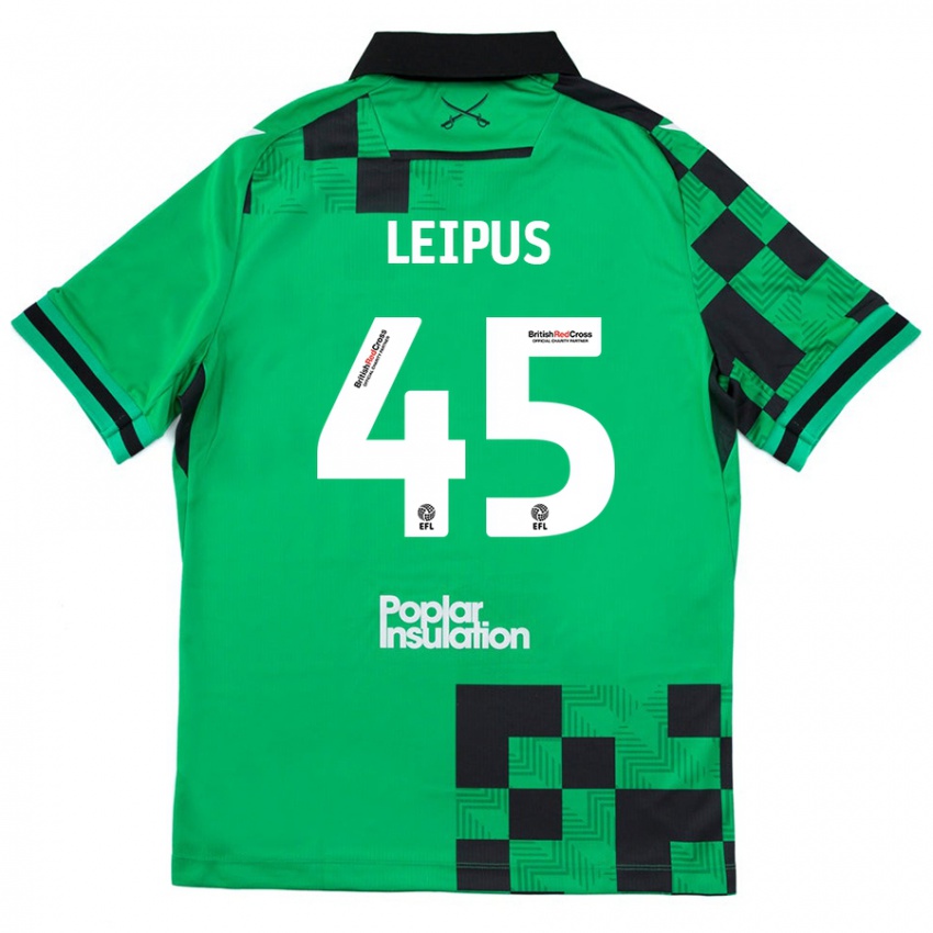 Niño Camiseta Brooklyn Leipus #45 Verde Negro 2ª Equipación 2024/25 La Camisa México