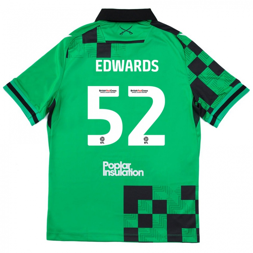 Niño Camiseta Max Edwards #52 Verde Negro 2ª Equipación 2024/25 La Camisa México