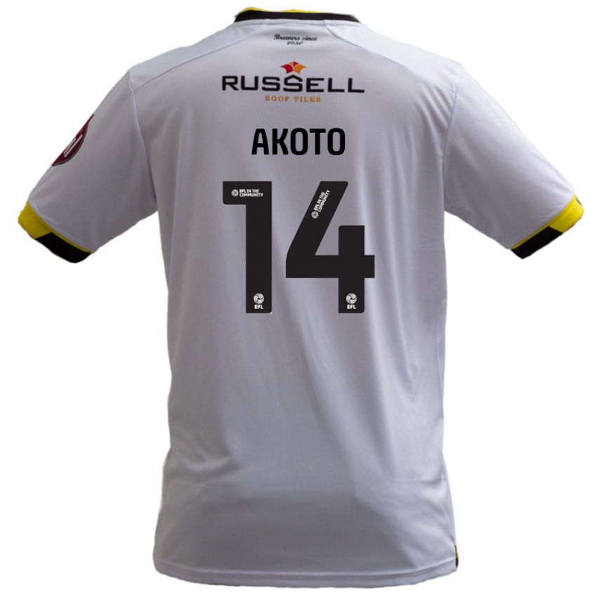 Niño Camiseta Nick Akoto #14 Blanco 2ª Equipación 2024/25 La Camisa México