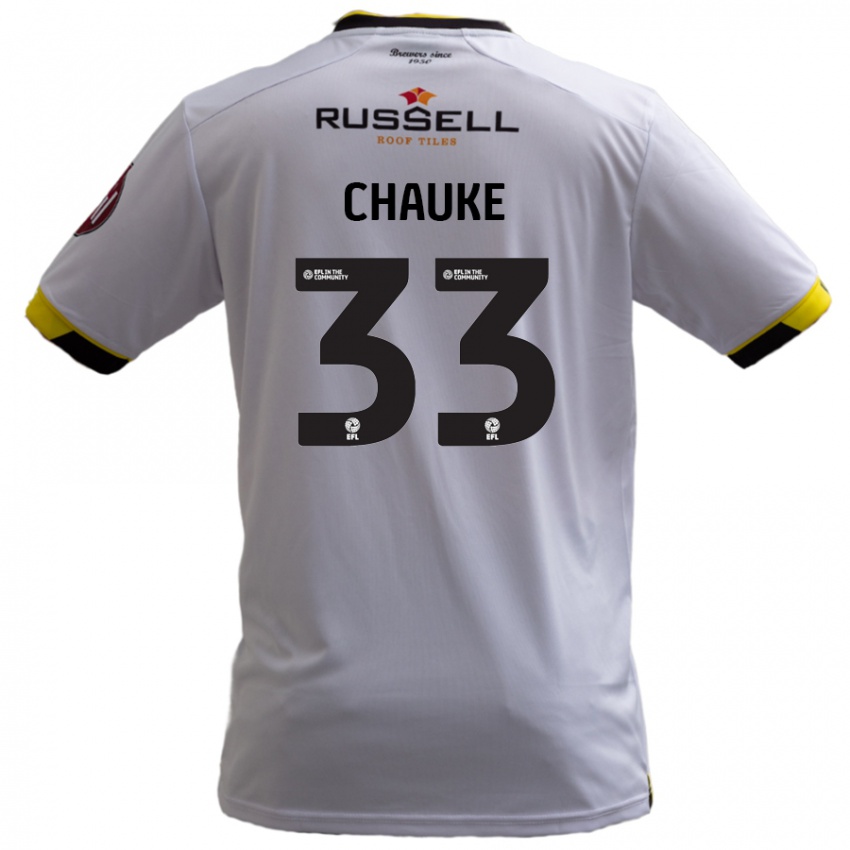 Niño Camiseta Kgaogelo Chauke #33 Blanco 2ª Equipación 2024/25 La Camisa México