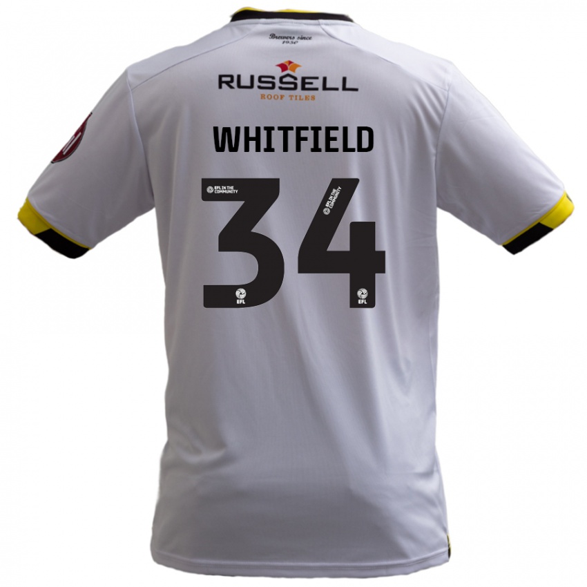 Niño Camiseta Ben Whitfield #34 Blanco 2ª Equipación 2024/25 La Camisa México