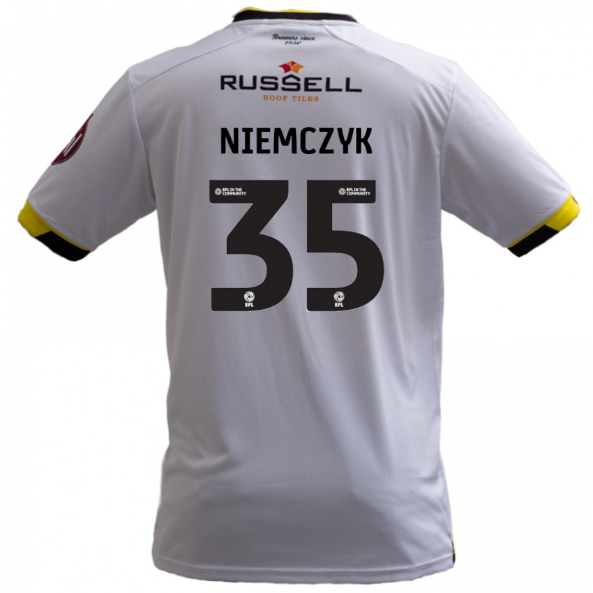 Niño Camiseta Jakub Niemczyk #35 Blanco 2ª Equipación 2024/25 La Camisa México