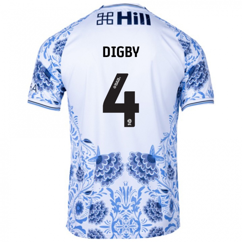 Niño Camiseta Paul Digby #4 Blanco Azul 2ª Equipación 2024/25 La Camisa México