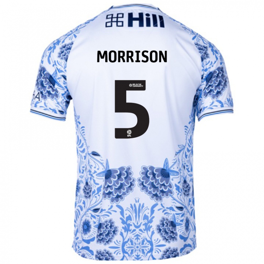 Niño Camiseta Michael Morrison #5 Blanco Azul 2ª Equipación 2024/25 La Camisa México