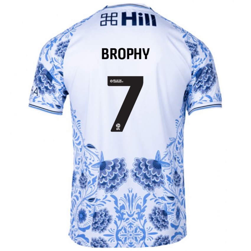 Niño Camiseta James Brophy #7 Blanco Azul 2ª Equipación 2024/25 La Camisa México