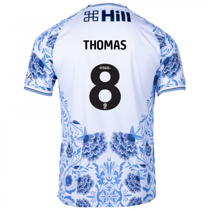 Niño Camiseta George Thomas #8 Blanco Azul 2ª Equipación 2024/25 La Camisa México