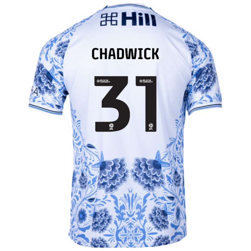 Niño Camiseta Louis Chadwick #31 Blanco Azul 2ª Equipación 2024/25 La Camisa México