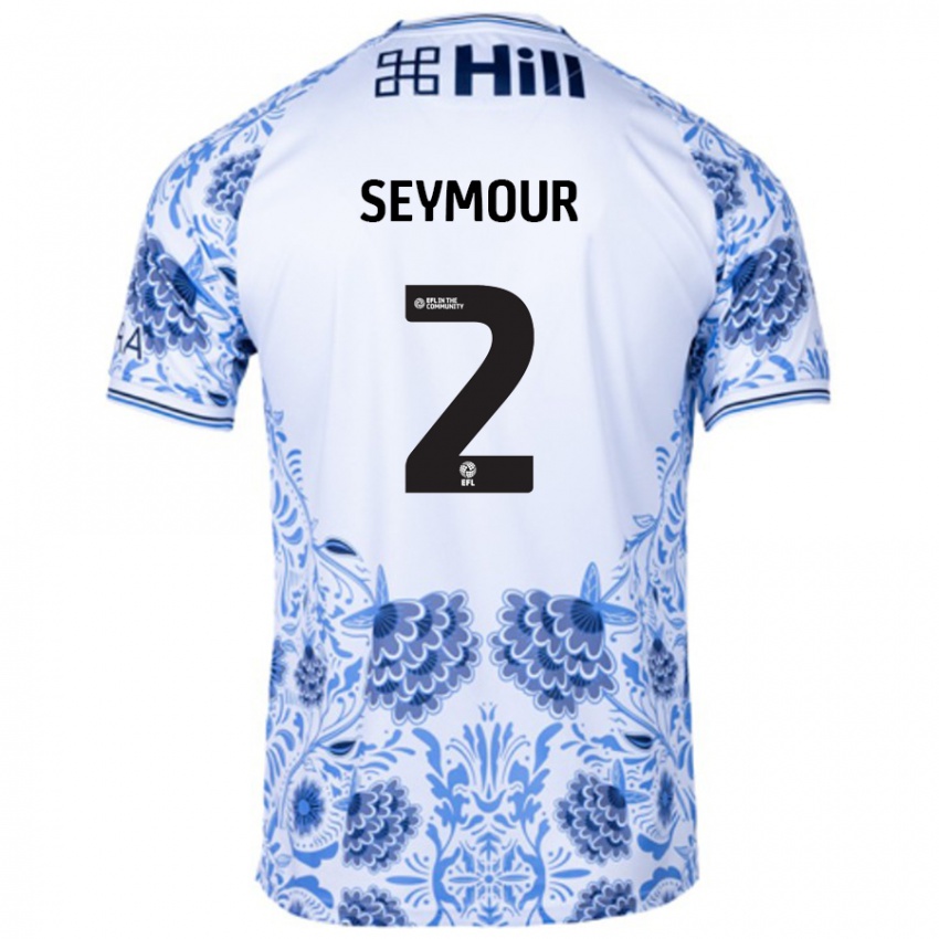 Niño Camiseta Mayzee Seymour #2 Blanco Azul 2ª Equipación 2024/25 La Camisa México