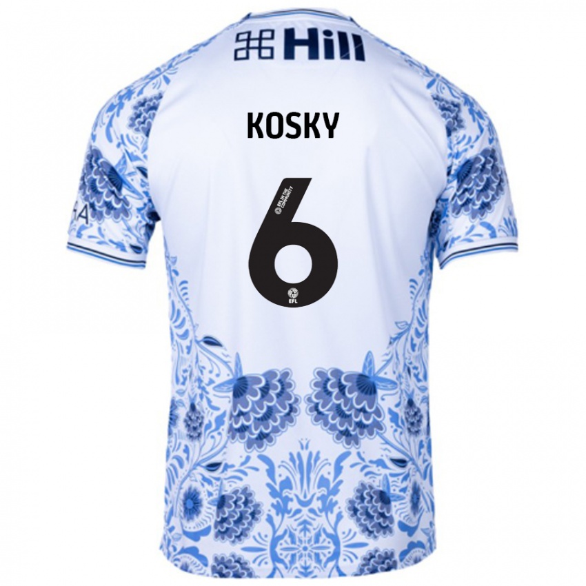 Niño Camiseta Rachel Kosky #6 Blanco Azul 2ª Equipación 2024/25 La Camisa México