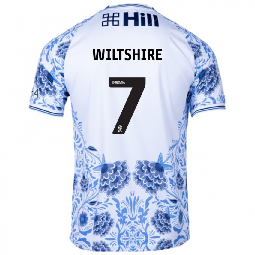 Niño Camiseta Sarah Wiltshire #7 Blanco Azul 2ª Equipación 2024/25 La Camisa México