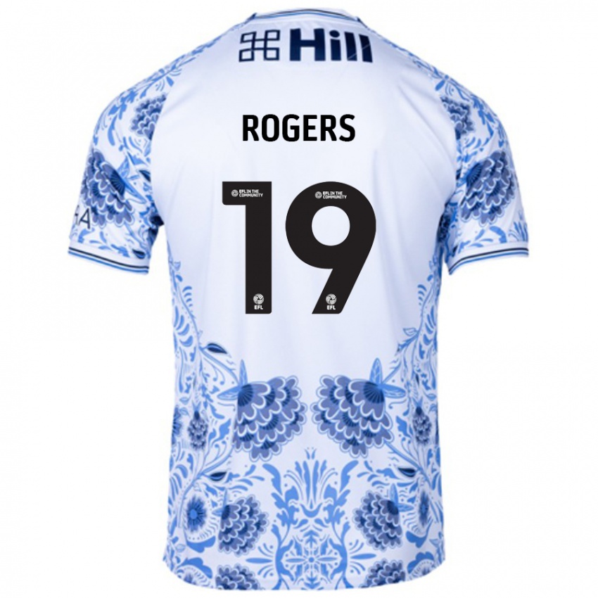 Niño Camiseta Beatrice Rogers #19 Blanco Azul 2ª Equipación 2024/25 La Camisa México