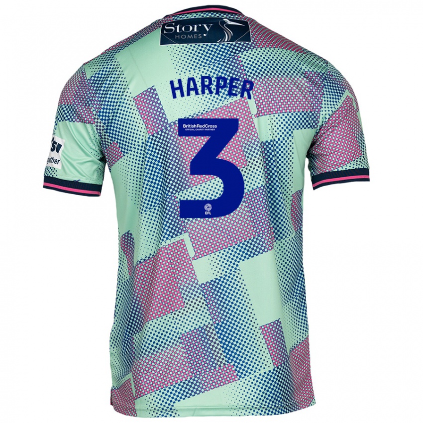 Niño Camiseta Cameron Harper #3 Verde 2ª Equipación 2024/25 La Camisa México