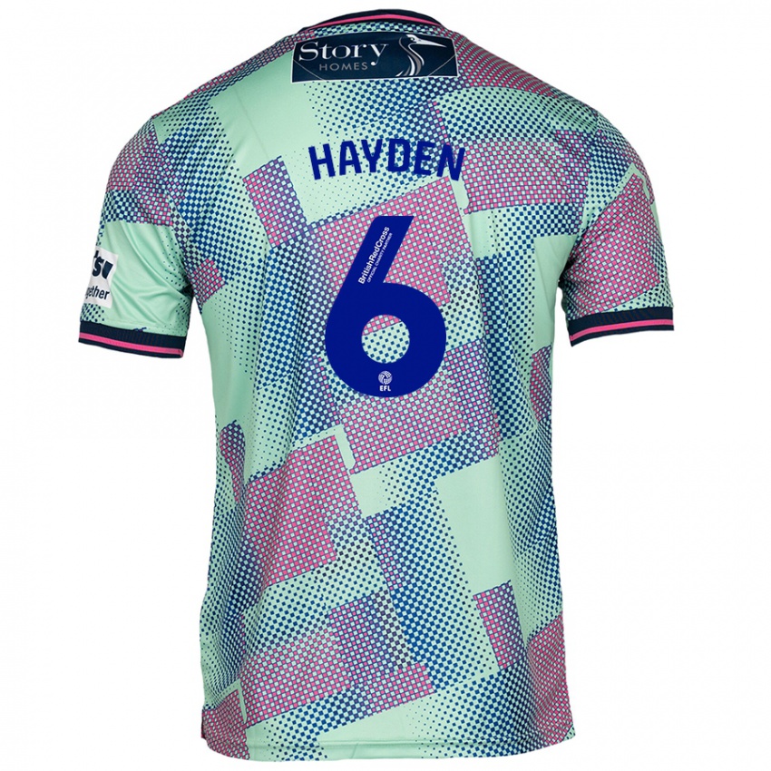 Niño Camiseta Aaron Hayden #6 Verde 2ª Equipación 2024/25 La Camisa México