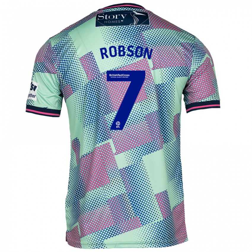 Niño Camiseta Ethan Robson #7 Verde 2ª Equipación 2024/25 La Camisa México