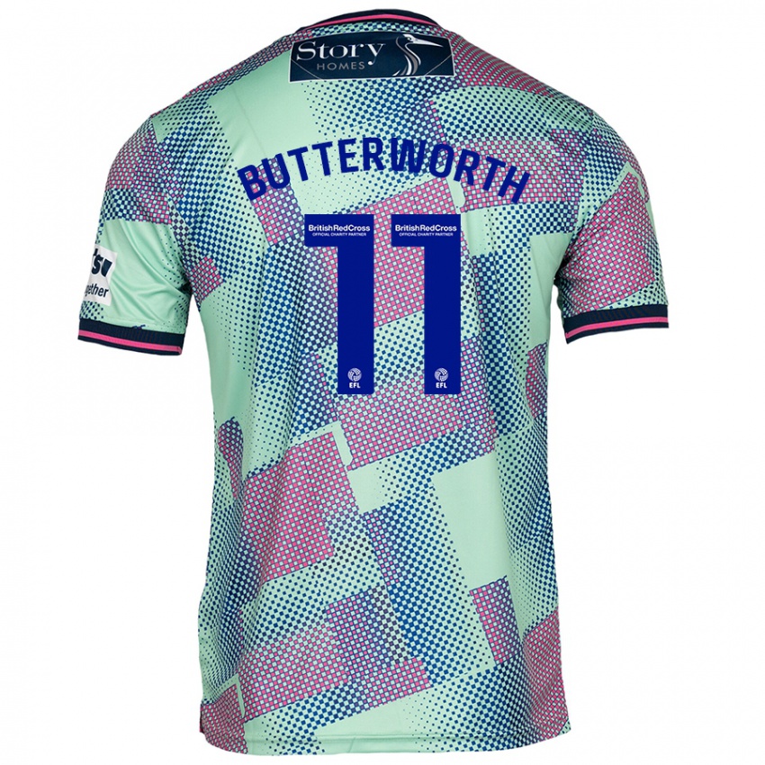 Niño Camiseta Daniel Butterworth #11 Verde 2ª Equipación 2024/25 La Camisa México