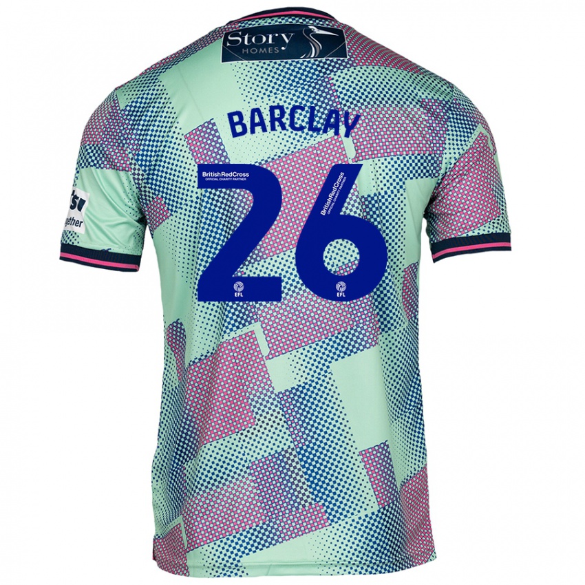 Niño Camiseta Ben Barclay #26 Verde 2ª Equipación 2024/25 La Camisa México