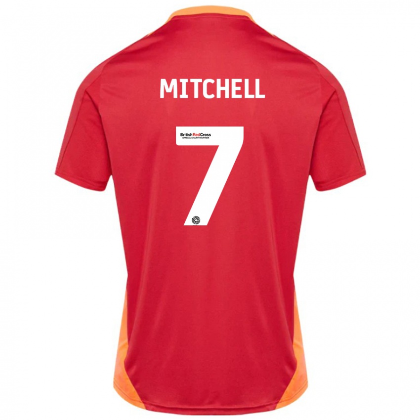 Niño Camiseta Demetri Mitchell #7 Azul Blanquecino 2ª Equipación 2024/25 La Camisa México