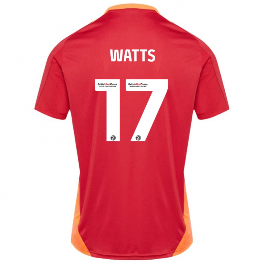 Niño Camiseta Caleb Watts #17 Azul Blanquecino 2ª Equipación 2024/25 La Camisa México