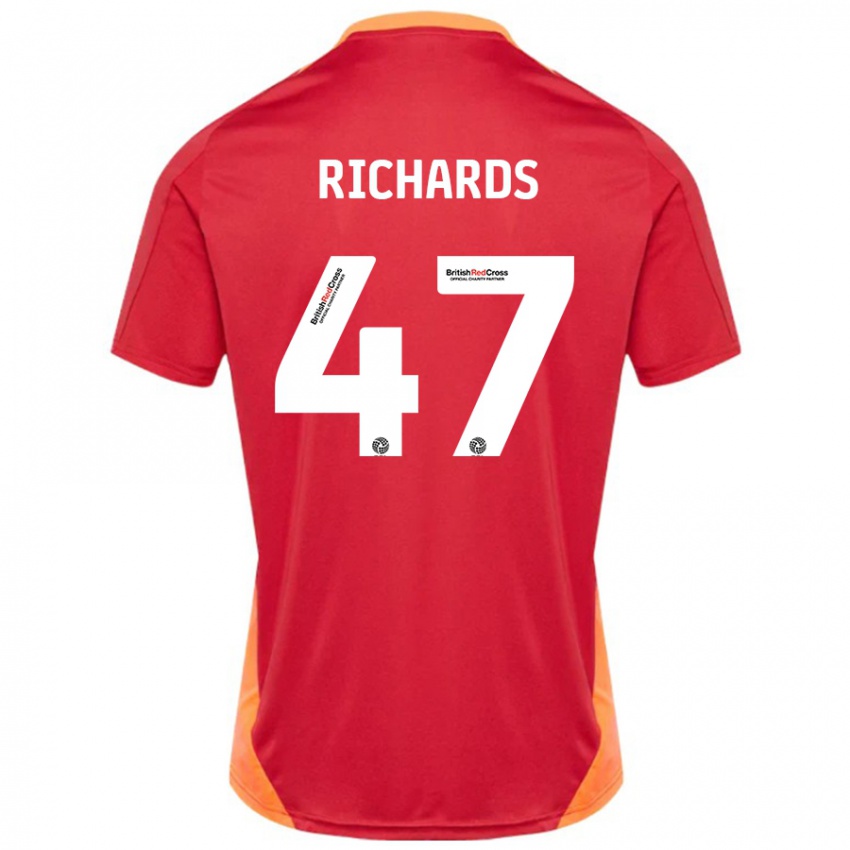 Niño Camiseta Jake Richards #47 Azul Blanquecino 2ª Equipación 2024/25 La Camisa México