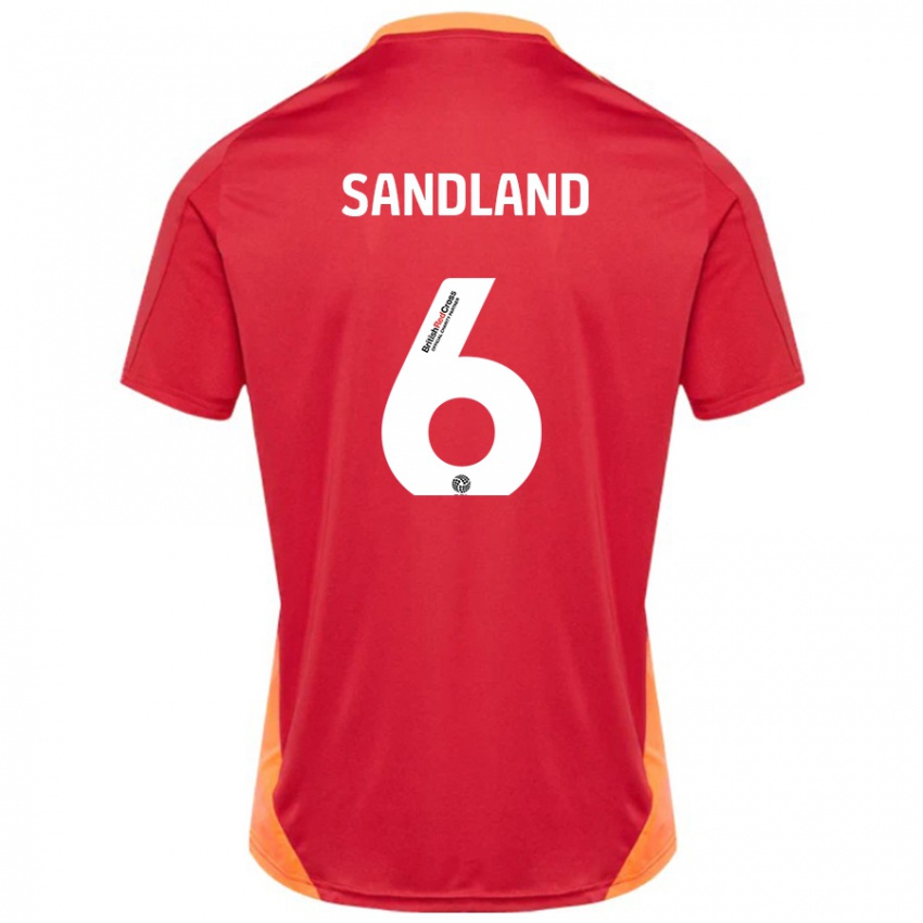 Niño Camiseta Jess Sandland #6 Azul Blanquecino 2ª Equipación 2024/25 La Camisa México