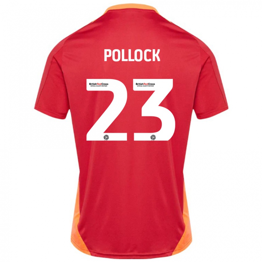 Niño Camiseta Amber Pollock #23 Azul Blanquecino 2ª Equipación 2024/25 La Camisa México