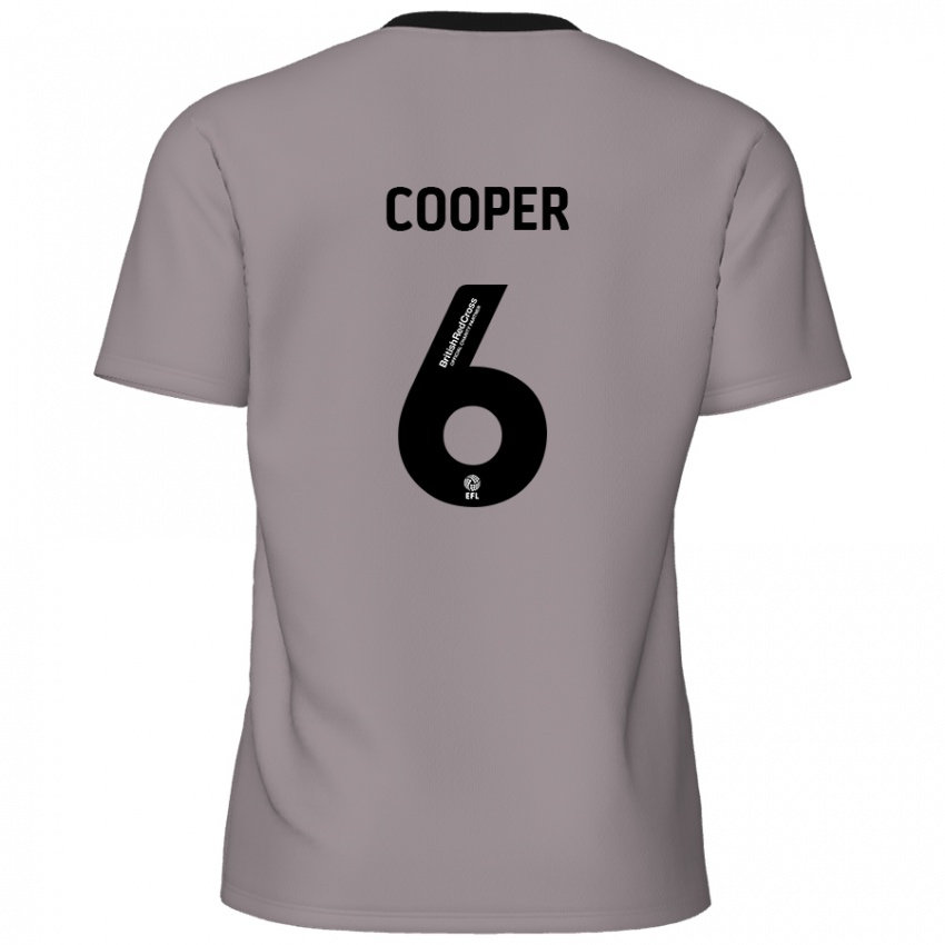 Niño Camiseta Brandon Cooper #6 Gris 2ª Equipación 2024/25 La Camisa México