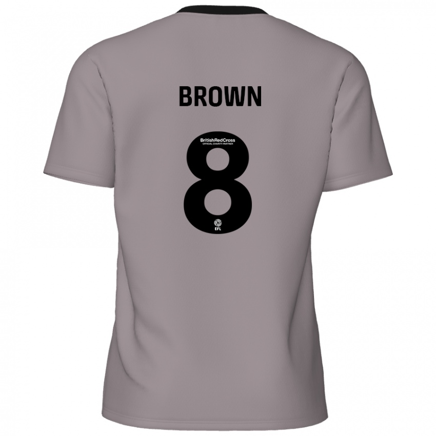 Niño Camiseta Jordan Brown #8 Gris 2ª Equipación 2024/25 La Camisa México