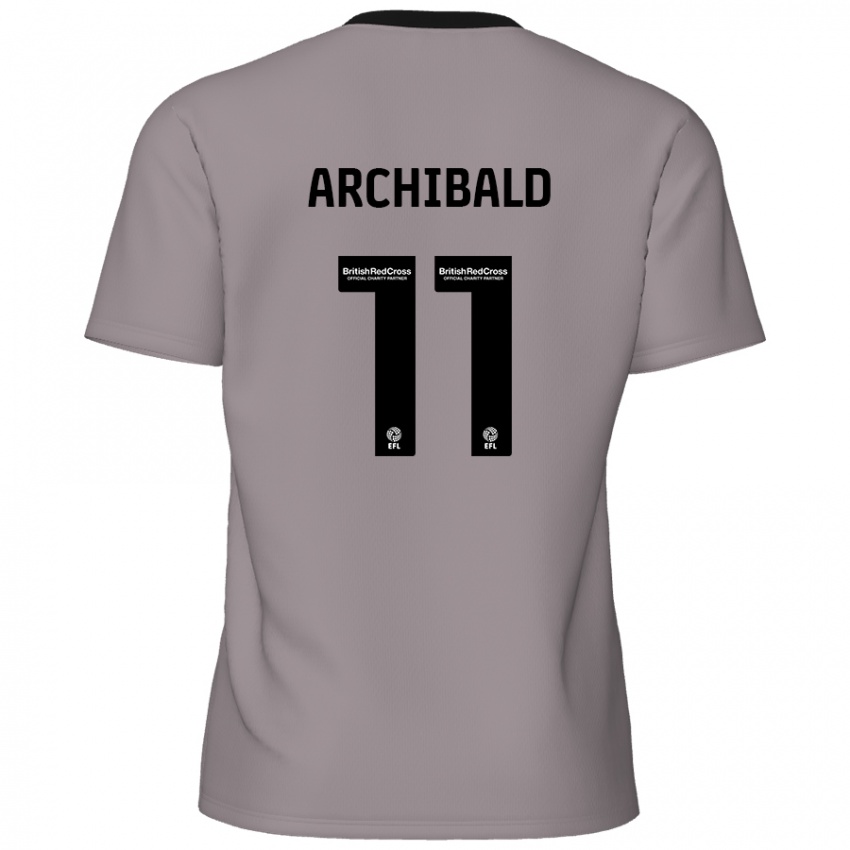 Niño Camiseta Theo Archibald #11 Gris 2ª Equipación 2024/25 La Camisa México