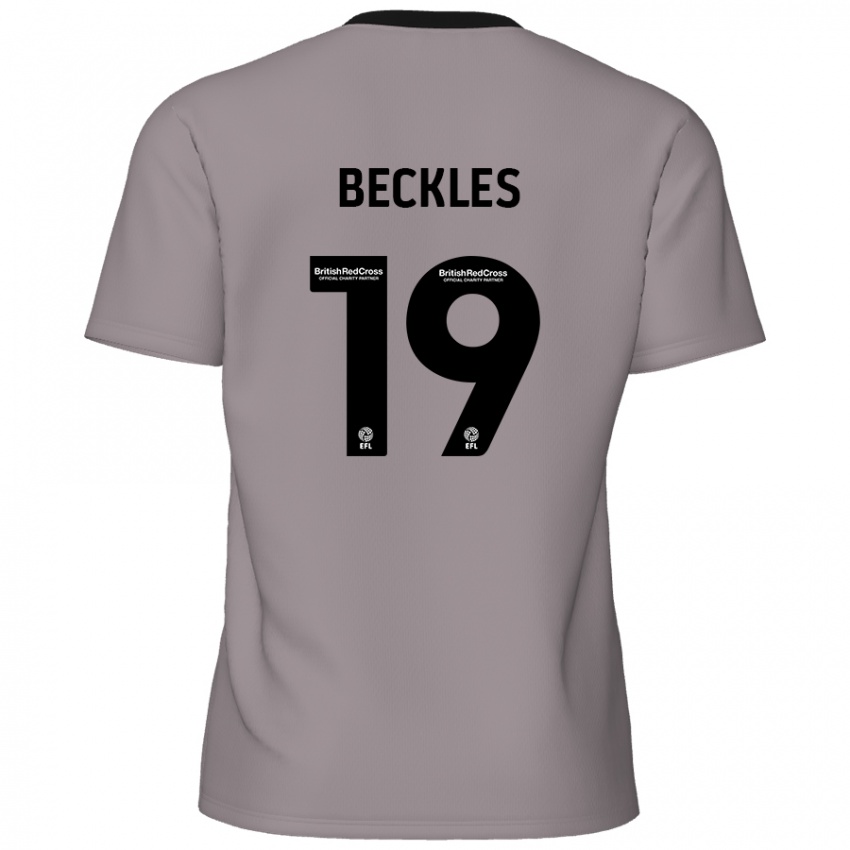 Niño Camiseta Omar Beckles #19 Gris 2ª Equipación 2024/25 La Camisa México