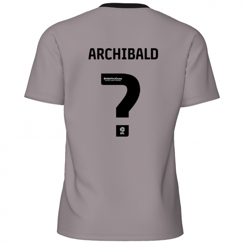 Niño Camiseta Aaron Archibald #0 Gris 2ª Equipación 2024/25 La Camisa México